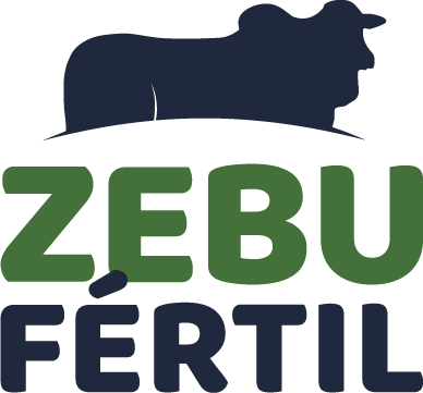 Logo da empresa Zebu Fértil, responsável pelo evento da Top Fertilidade. Um touro, em azul, com o nome da empresa embaixo.